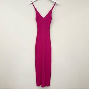 Sablyn Allison Midi Dress Rib Knit Pink